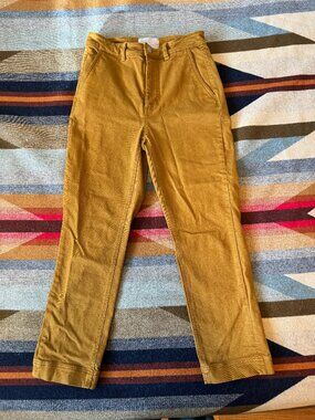 Everlane Cropped Slim Size 4 Mustard Gold